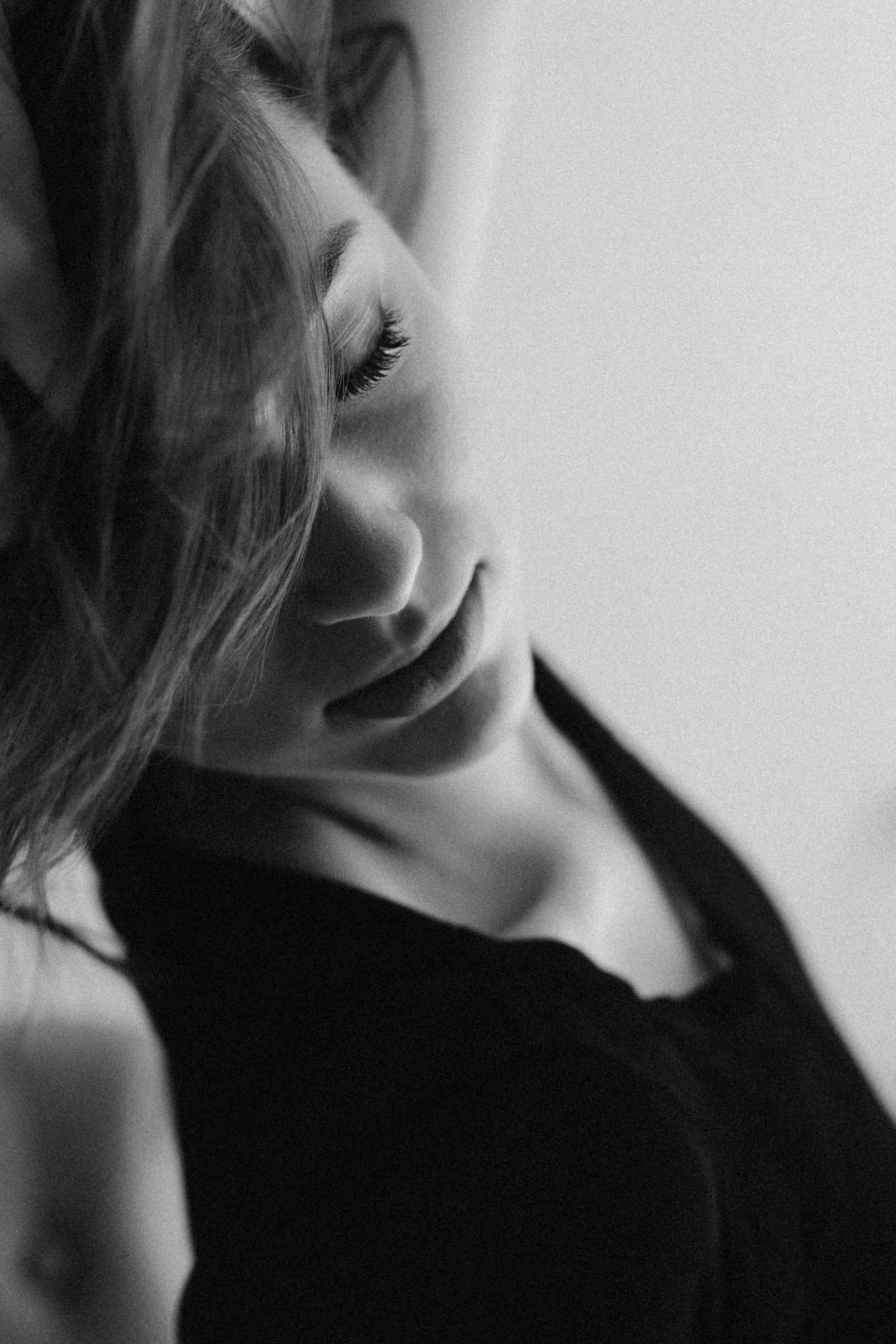 Kopfportrait Frau beim Boudoire Shooting Graz, Leibnitz